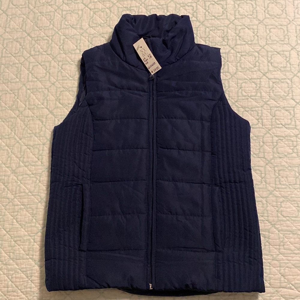 New York & Company Navy Puffer Vest XS NWT